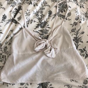 White cropped tank top